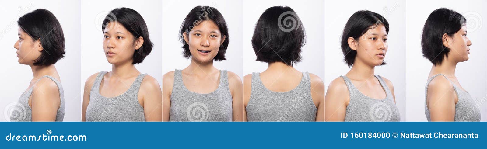 Asian Woman before Make Up Hair Style. No Retouch Stock Photo - Image of  comparison, cosmetology: 160184000