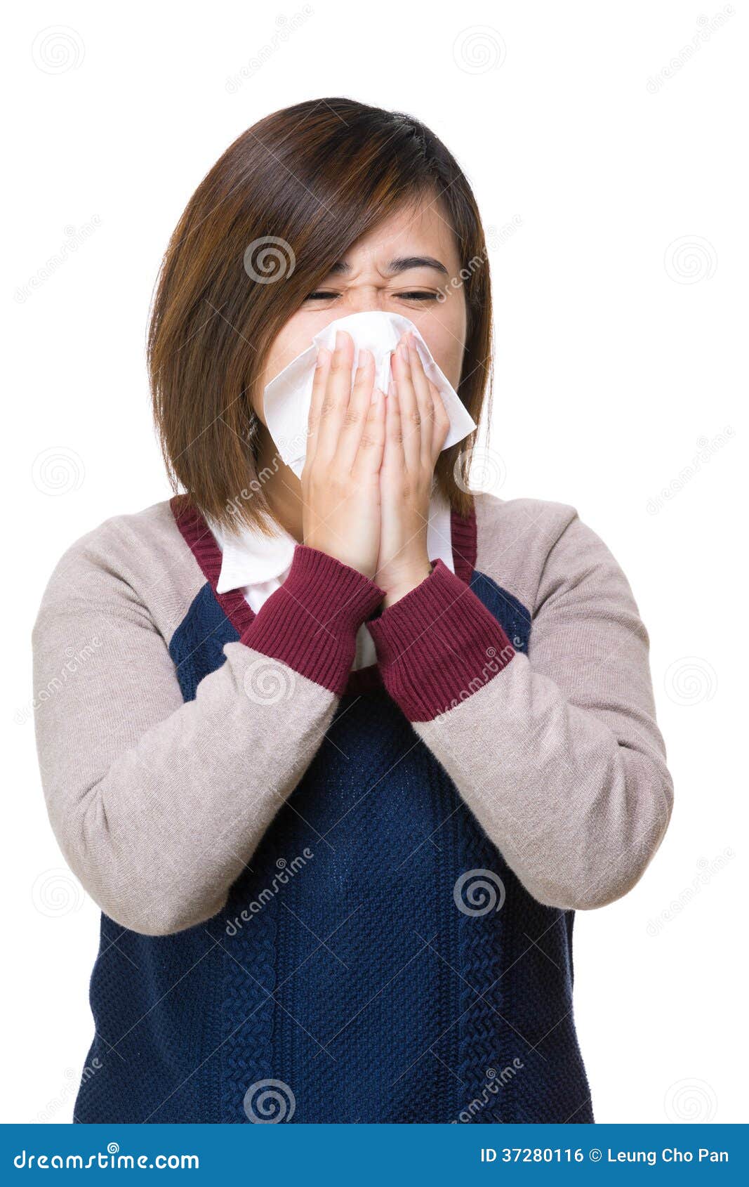 Asian Woman Sneeze Royalty Free Stock Image Image 37280116