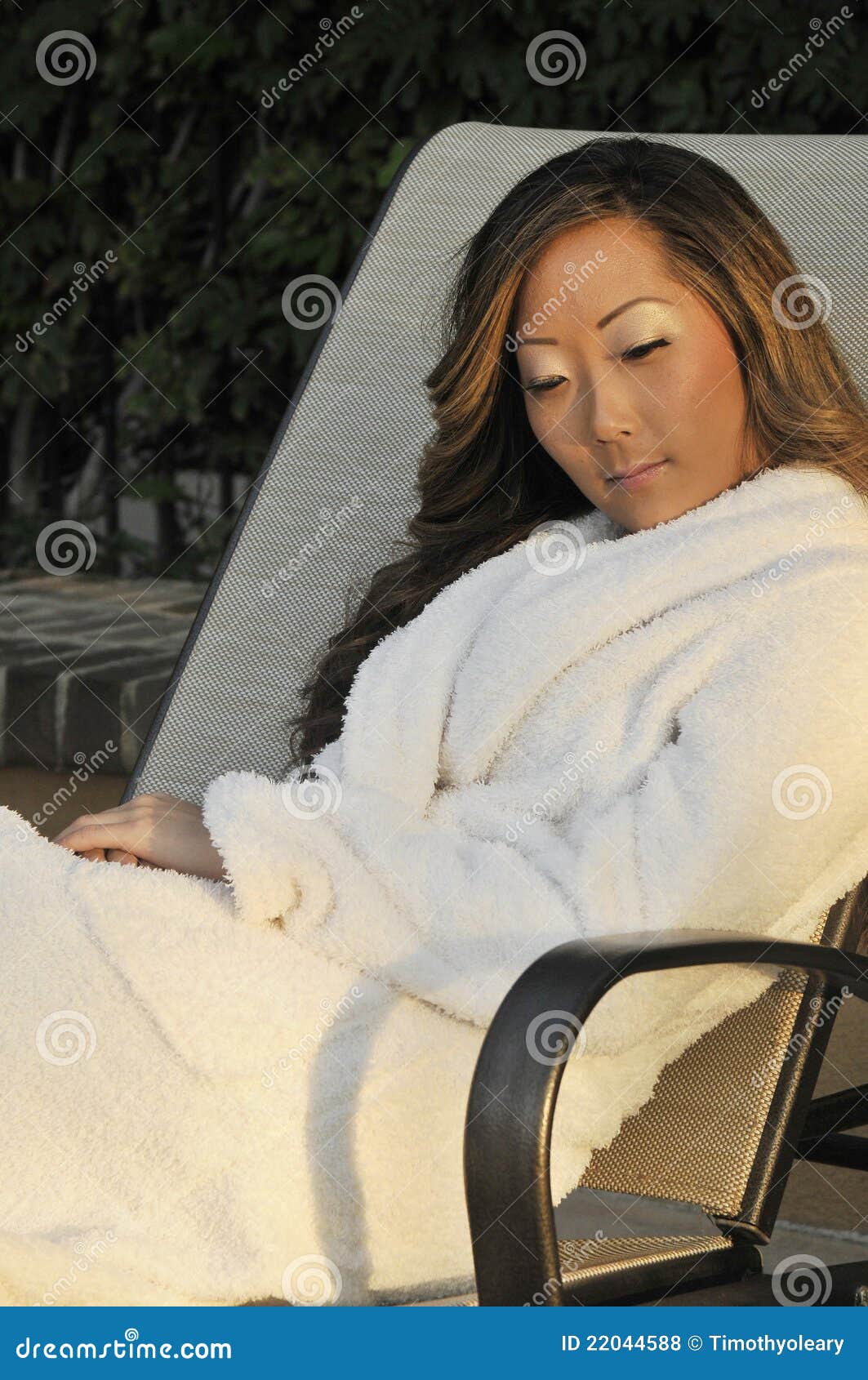 Asian Woman In Spa Setting Stoc