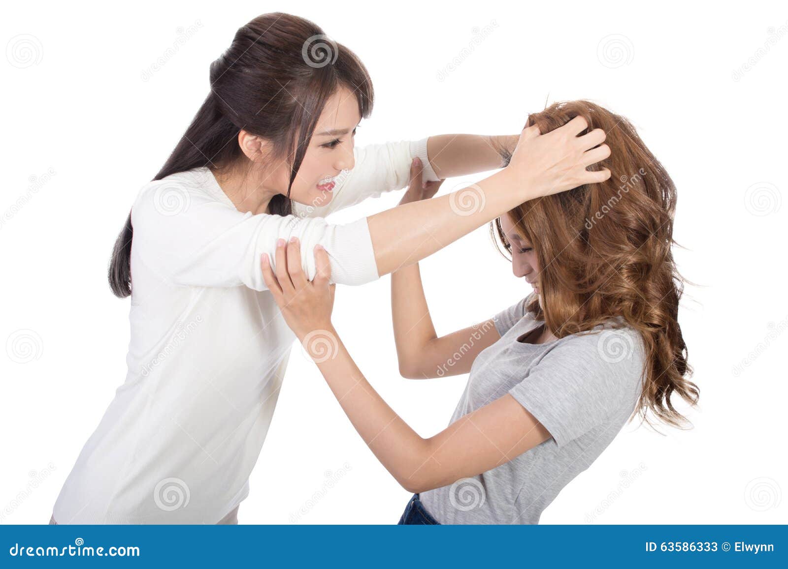 Asian women fight stock image. Image of chinese, fight 63586333