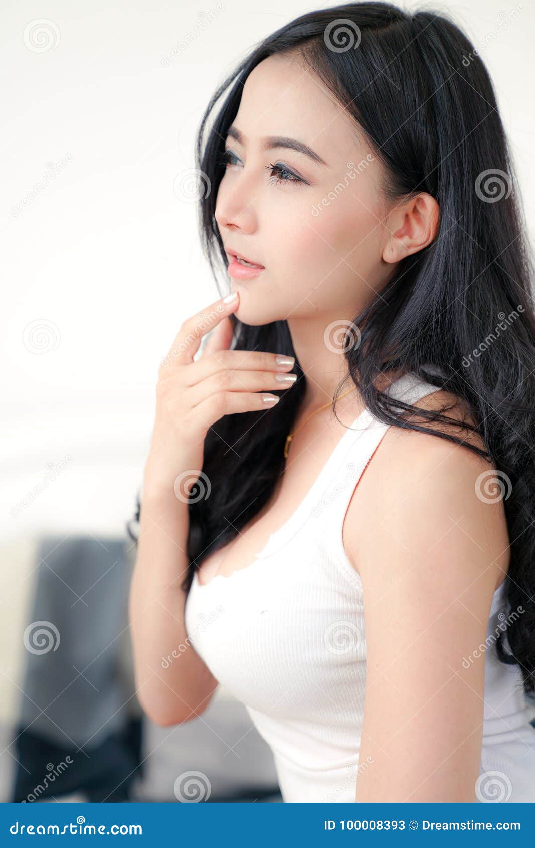 Youngest Girls With Small Tits - Asian young lady stock image. Image of girl, boobs, hair ...