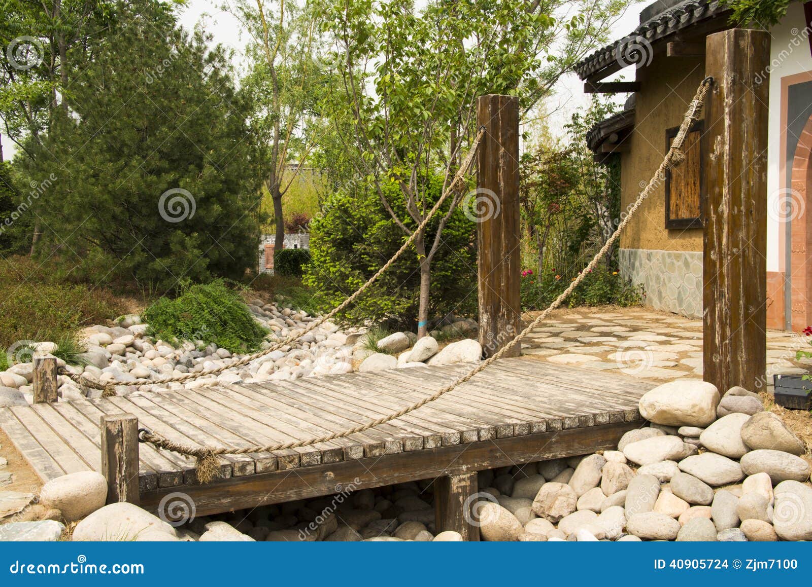 Asiatische ChinesePekingGartenAusstellung, Holzbrücke