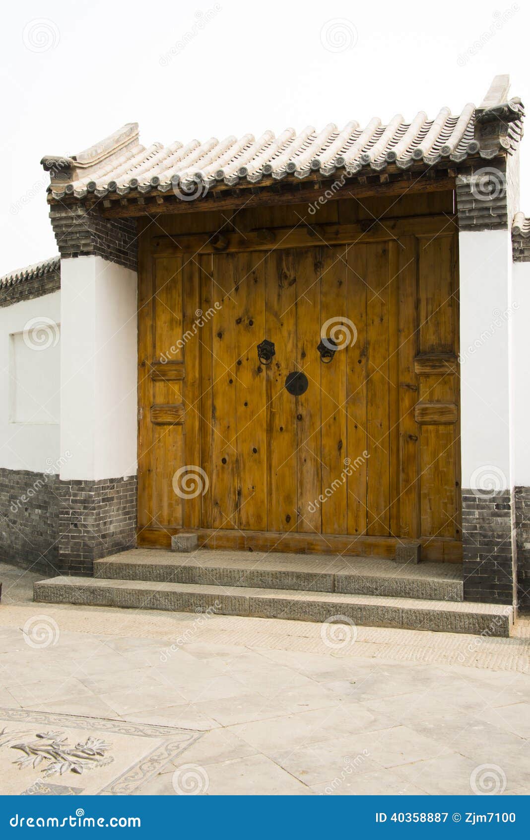 Asiats china antike, die groÃe holztüren, graue fliesen, weiÃe ... Graue fliesen