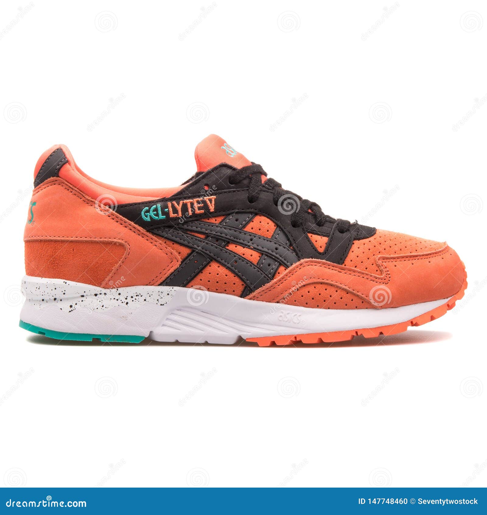 Asics Gel Lyte V Coral Orange and Black Sneaker Editorial Image - Image of  laces, color: 147748460