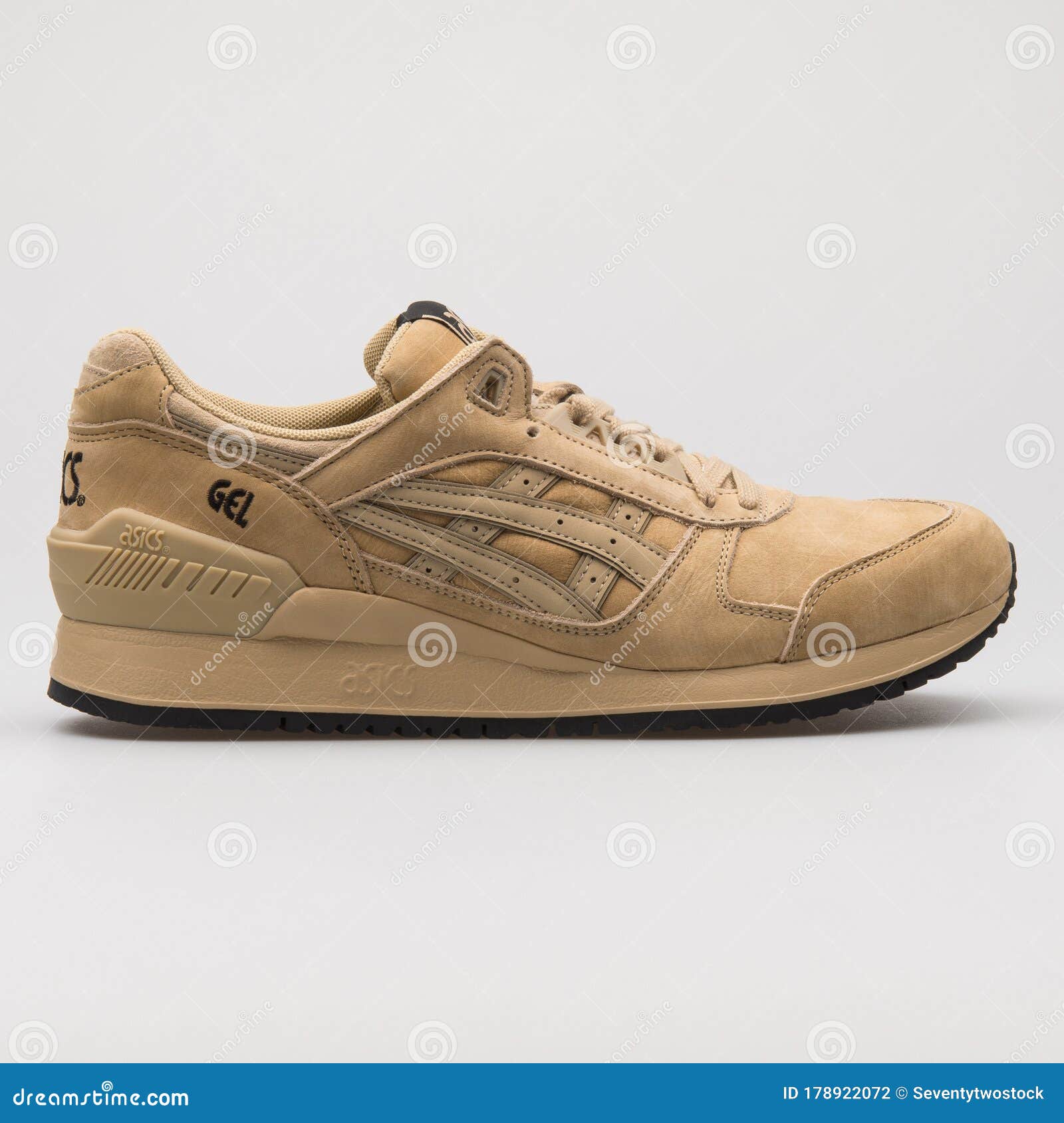 Asics Gel Respector Khaki Sneaker Editorial - Image of side, equipment: 178922072