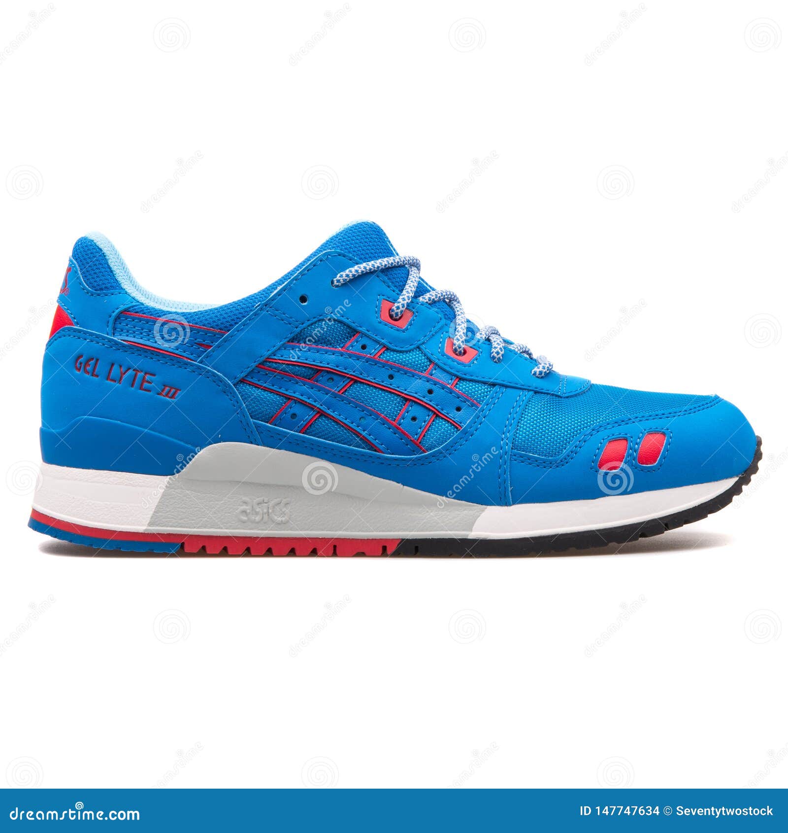 Asics gel lyte bleu top et rouge