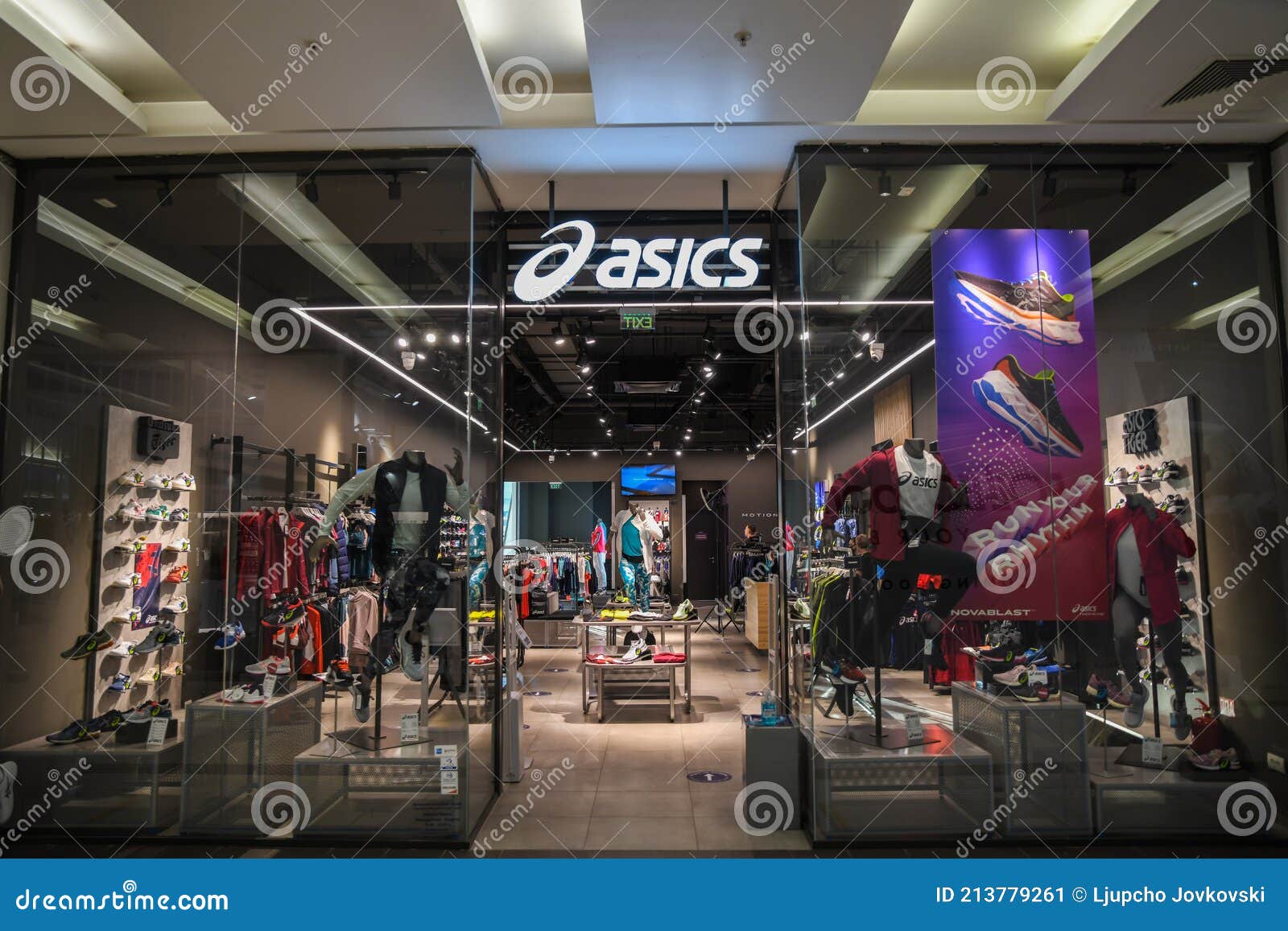 Asics is a Japanese Multinational Company Which Produces Footwear and Sports Equipment Photo - of product, macedonia: 213779261