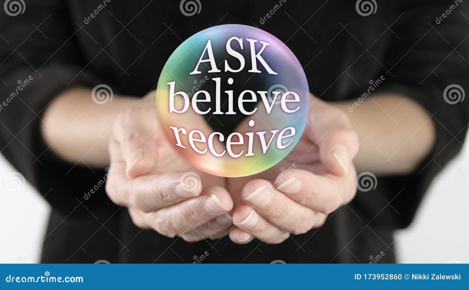 ask believe receive bubble concept