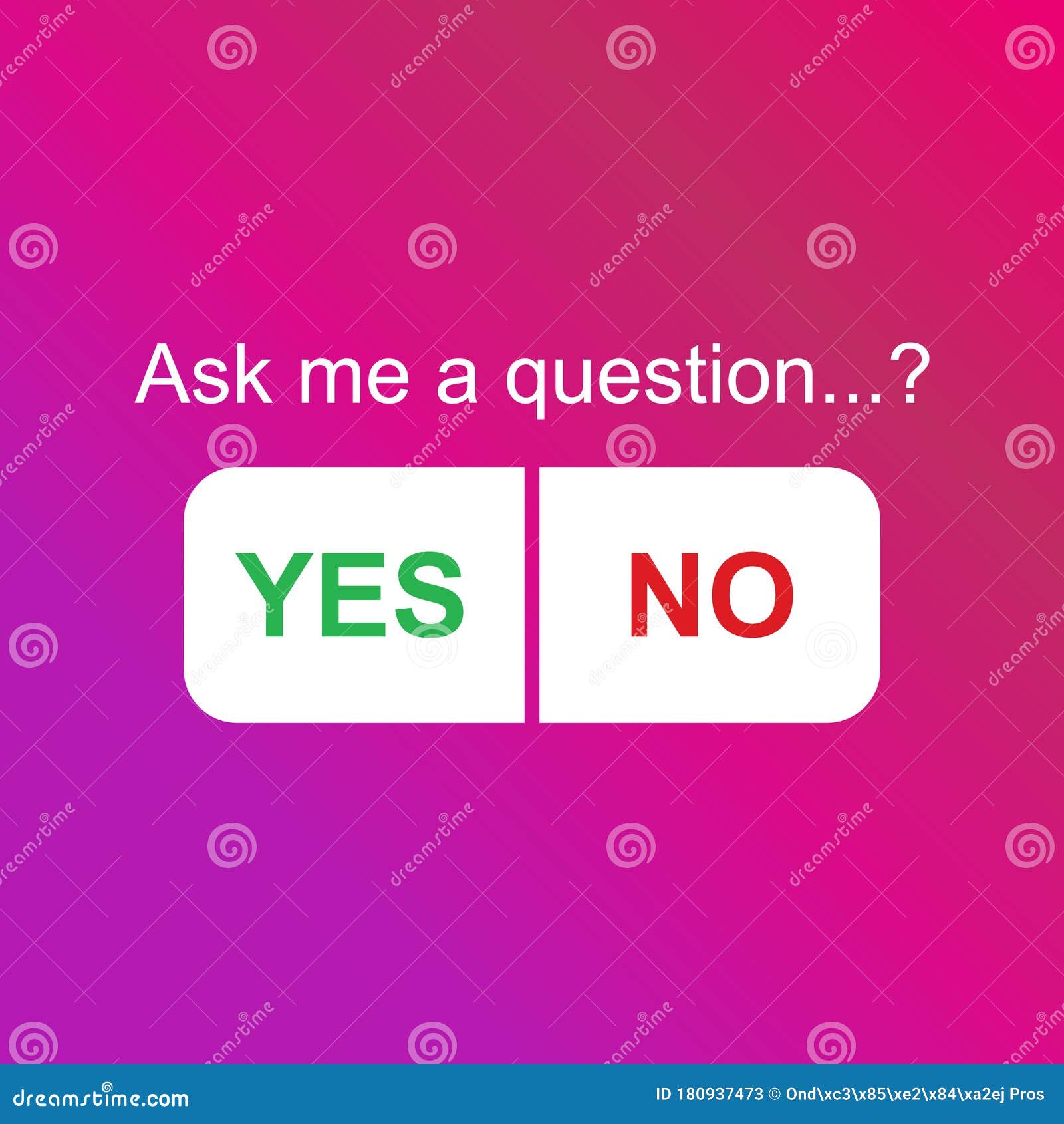 Ask Me a Question, Choice Button Yes or No. Modern Design Concept for ...