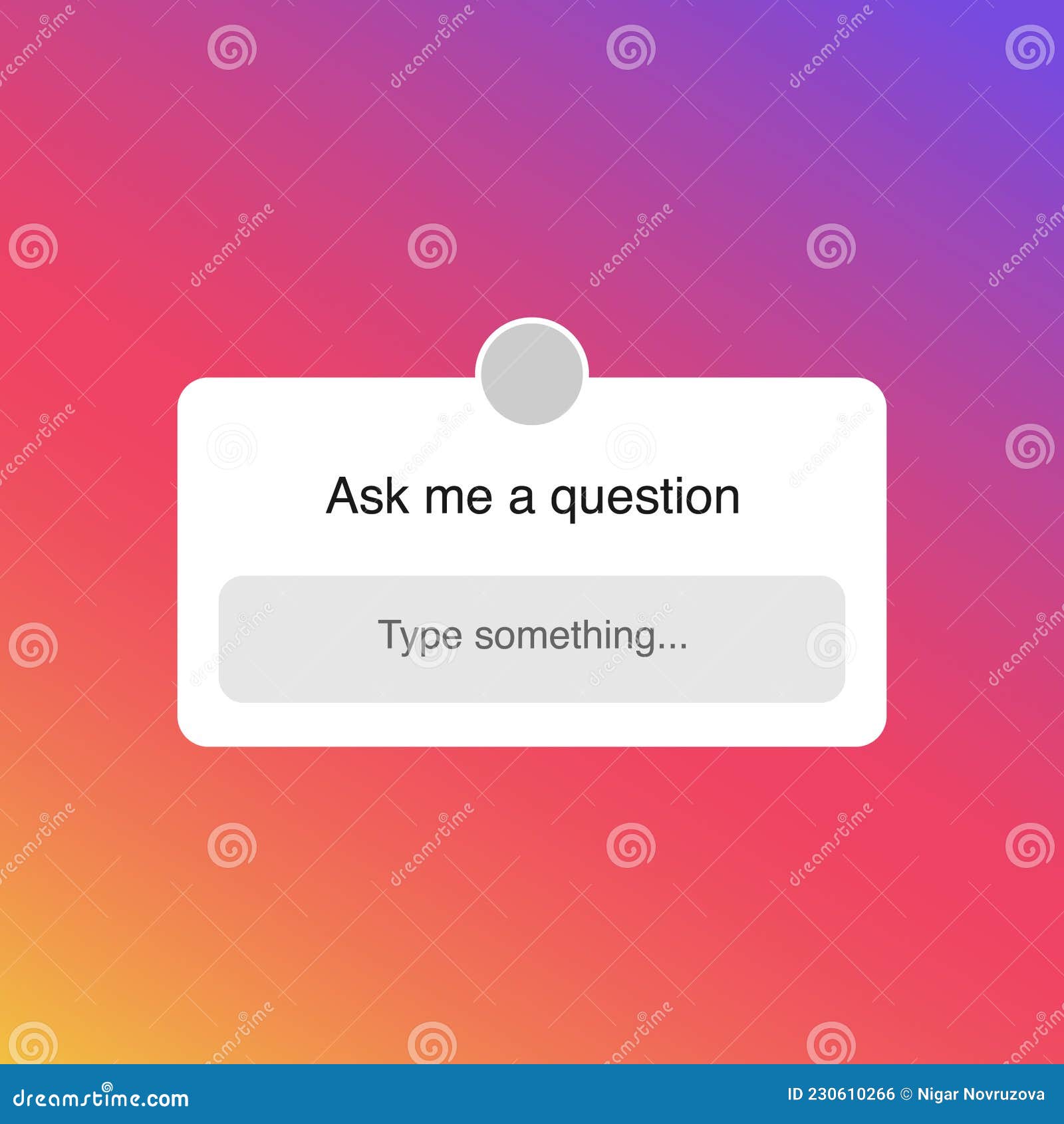 Ask Me Question Social Media Instagram Sticker Stock Vector ...