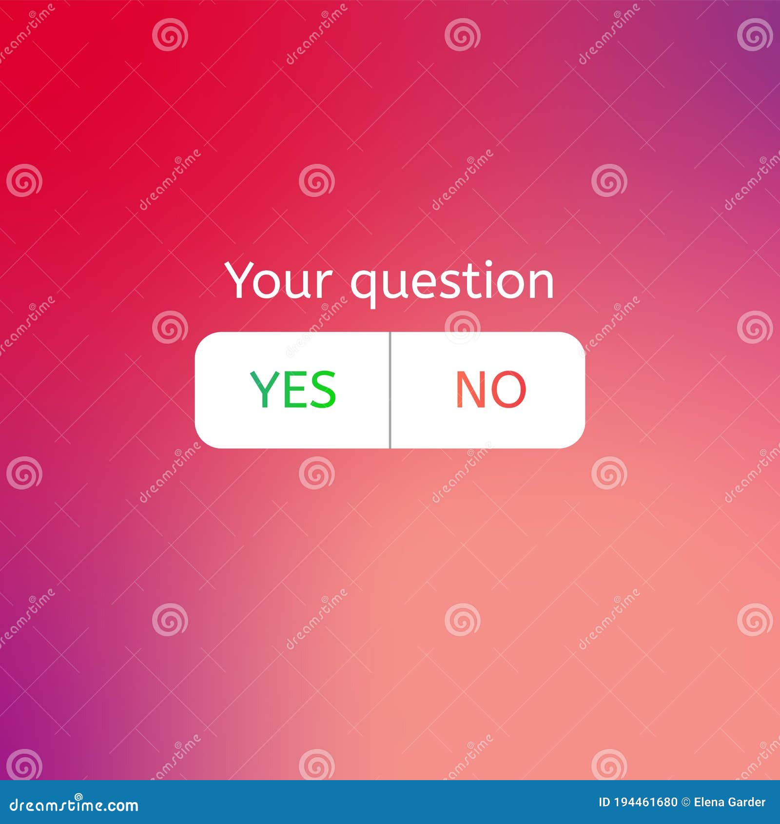 Ask Question Yes or No. Vector Poll UI Story Buttons Stock Vector ...