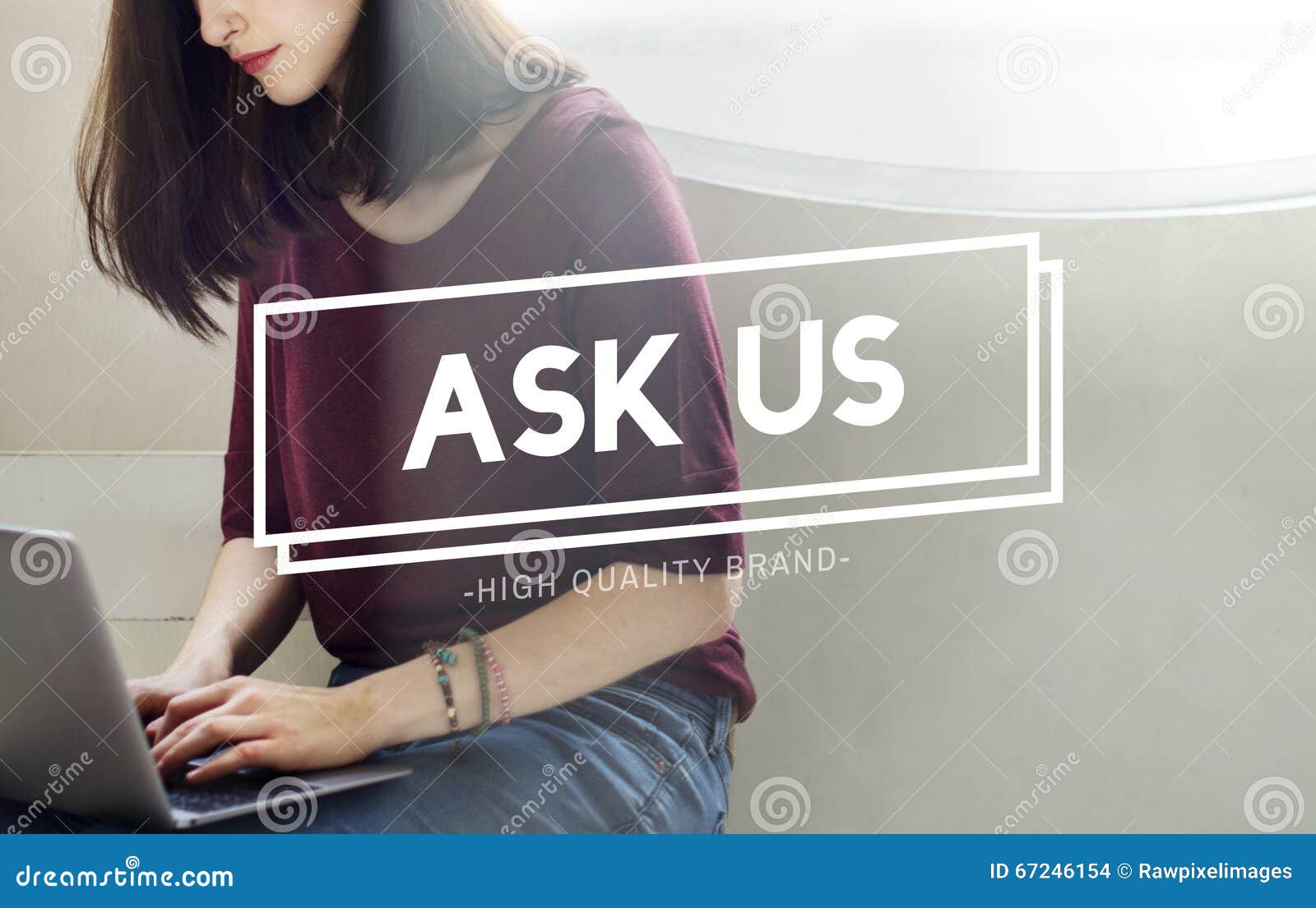 ask us enquire message communicate concept