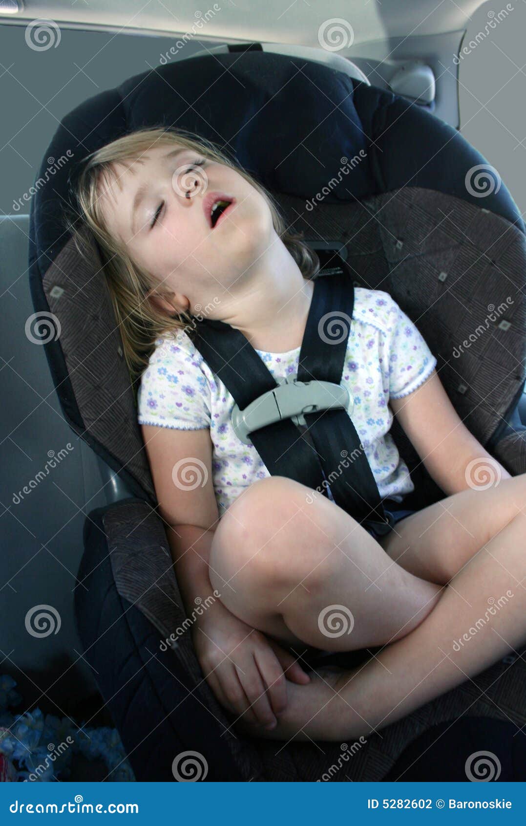 asleep in the car seat