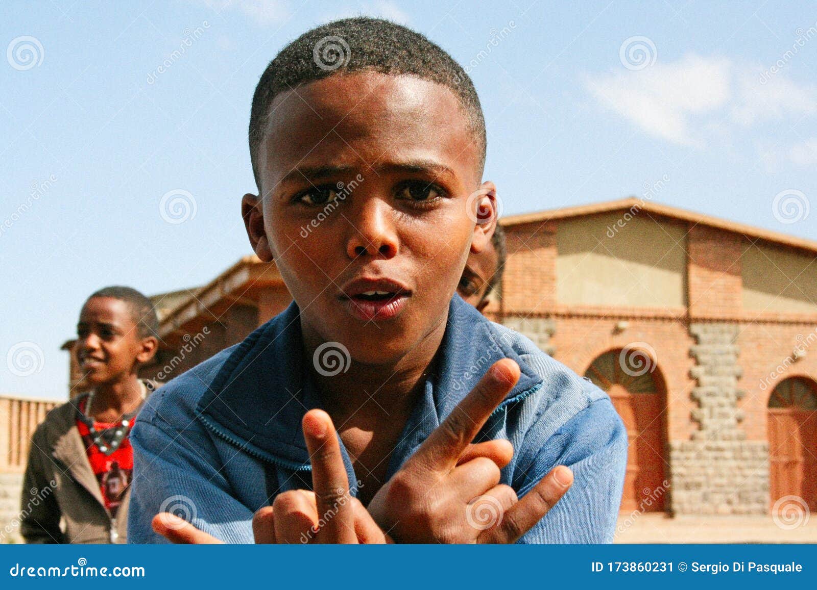 Eritrean Boy Makes the Sign of Horns, Asmara, Eritrea Editorial Photo ...