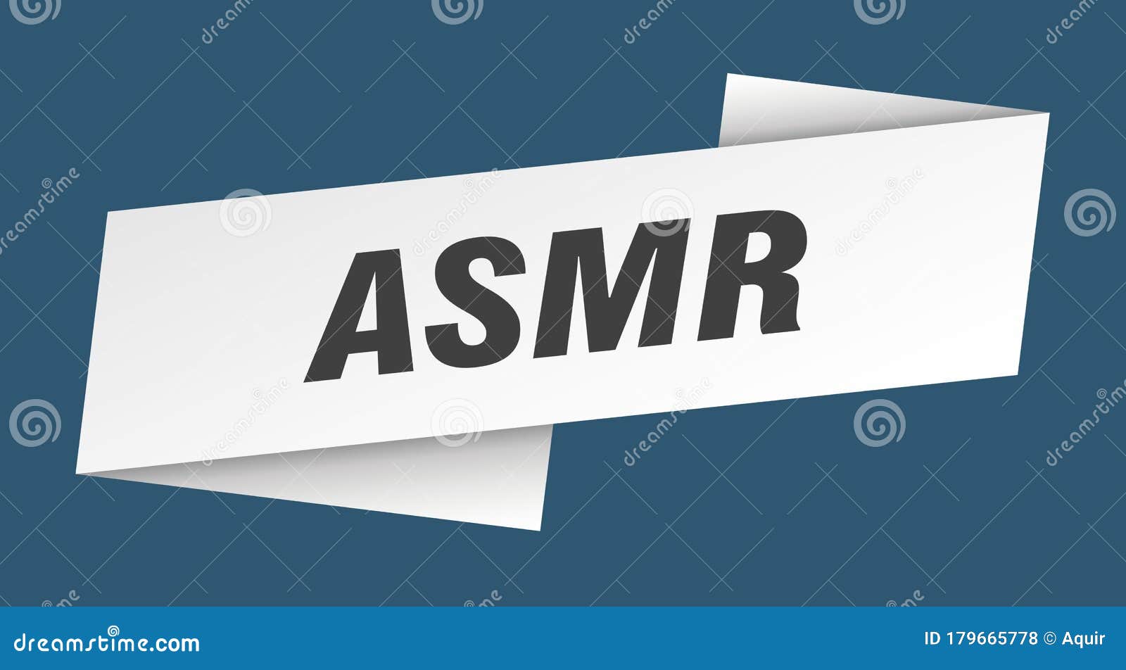 Asmr Banner Template. Asmr Ribbon Label Stock Vector - Illustration of ...