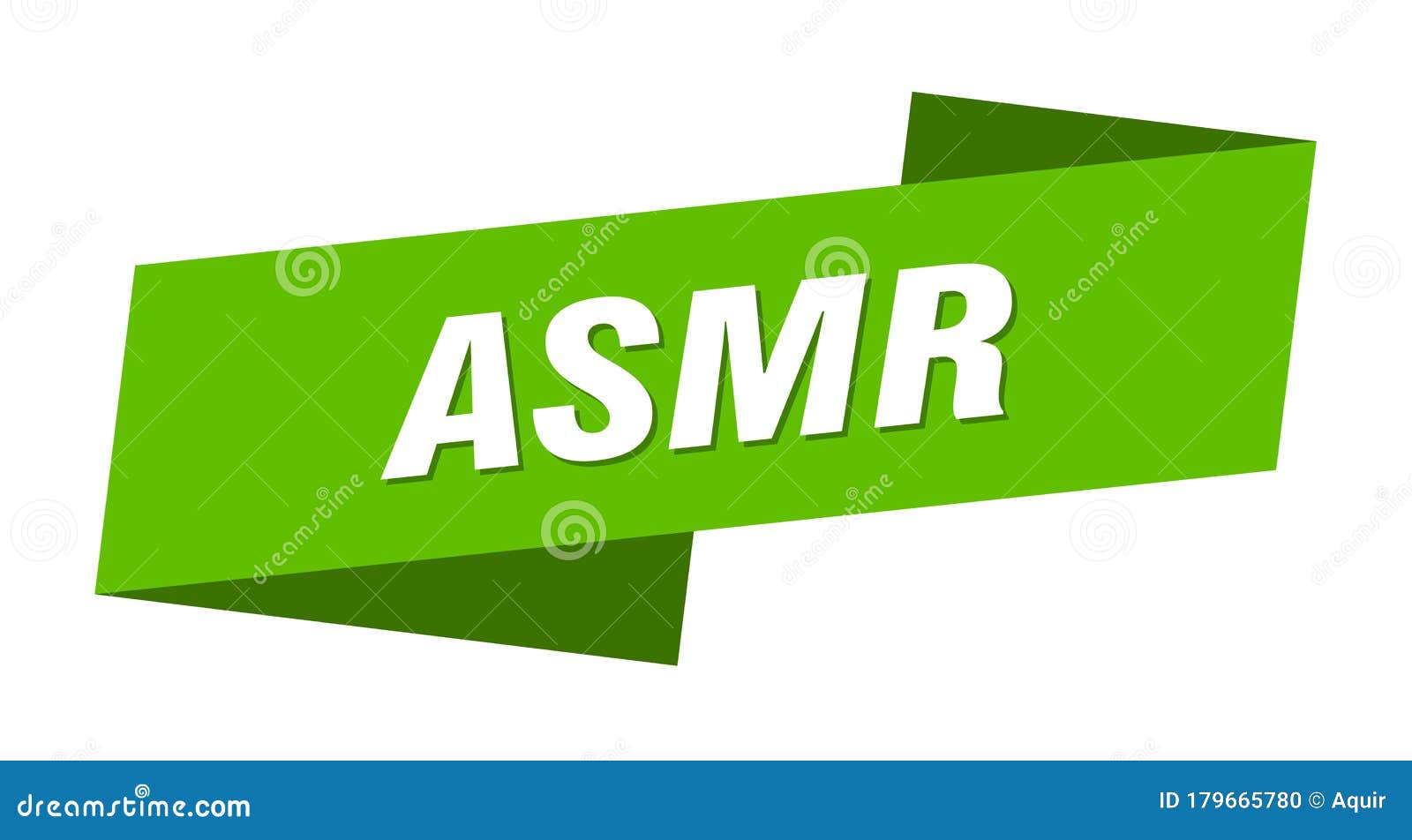 Asmr Banner Template. Asmr Ribbon Label Stock Vector - Illustration of ...