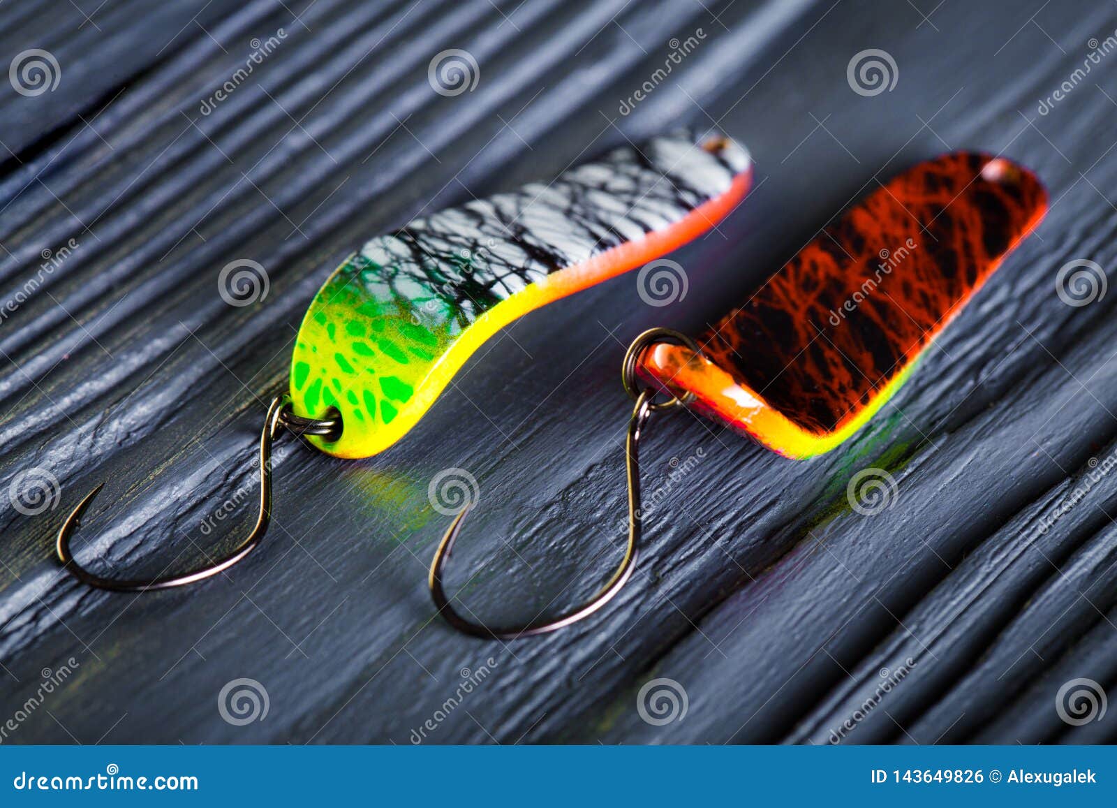 Asp fish lures stock photo. Image of yellow, spinning - 143649826