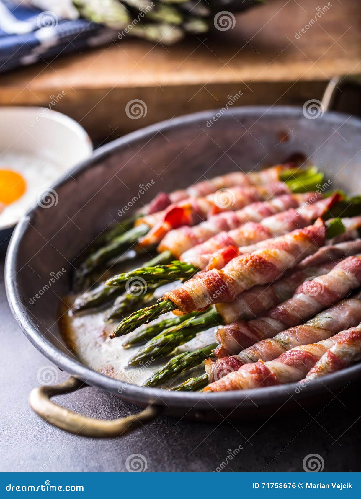 Asparagus. Asparagus and Roll Bacon. Grilled Asparagus with Rolled