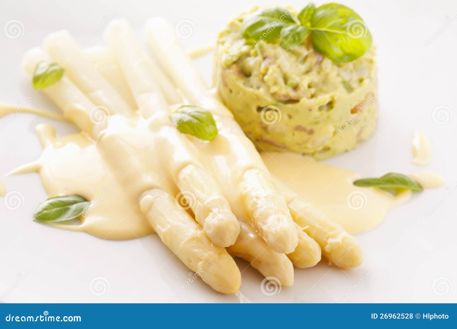 Asparagus with Avocado Salmon Tatare Stock Photo Image of sauce, meal