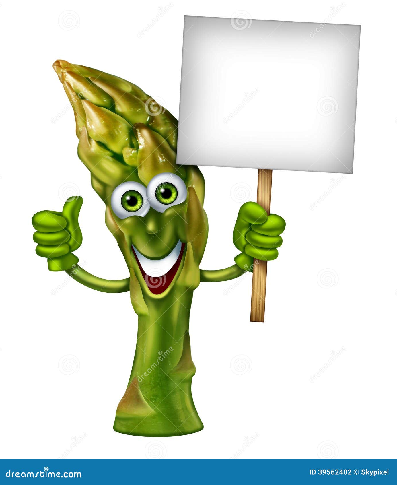 Asparagus Character stock illustration. Illustration of isolated - 39562402