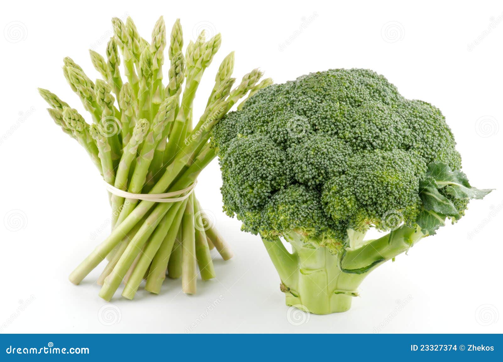 Asparagus Sprouts and Broccoli Floret Stock Photo Image of organic