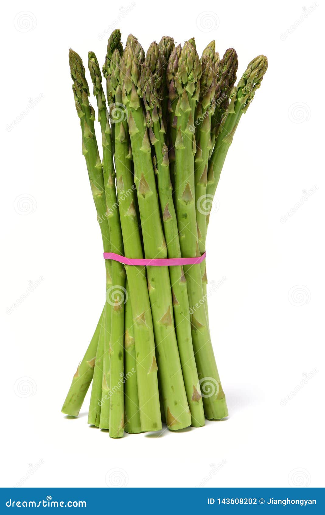 Asparagus on White Background Stock Photo Image of season, heap