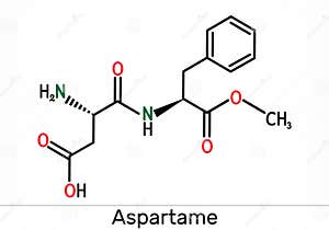 Aspartame Molecule Structure Illustration Royalty Free Stock 