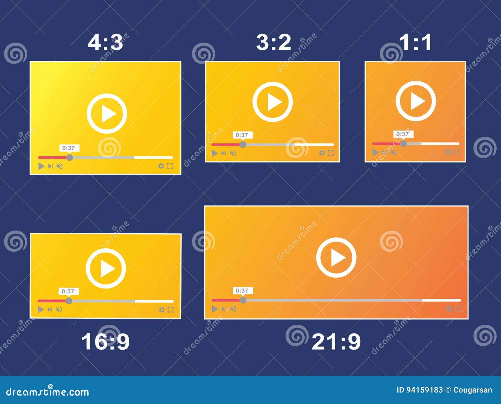 aspect ratio scale size responsive video player