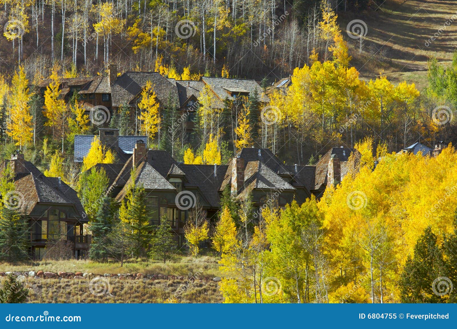 Aspen Condos Getting Ready for Winter Stock Image Image of home
