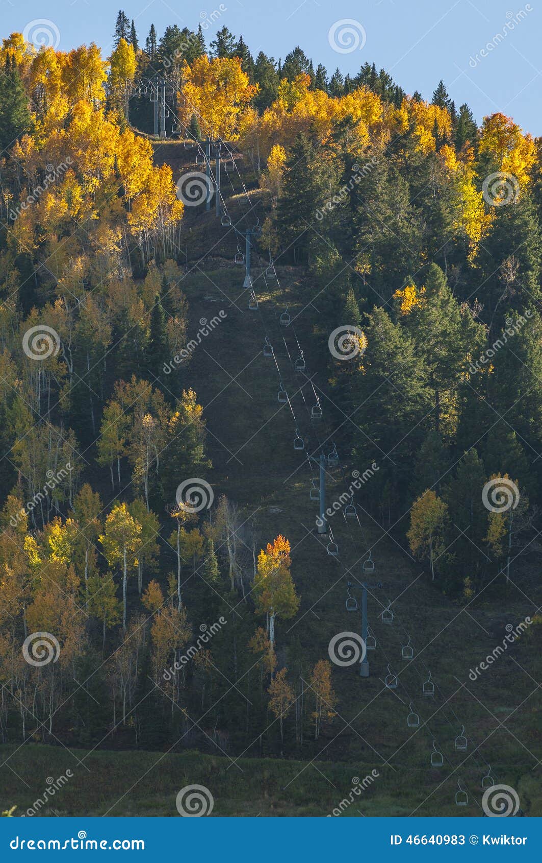 Aspen Ski Lift stockbild. Bild von rockies, frühling - 46640983