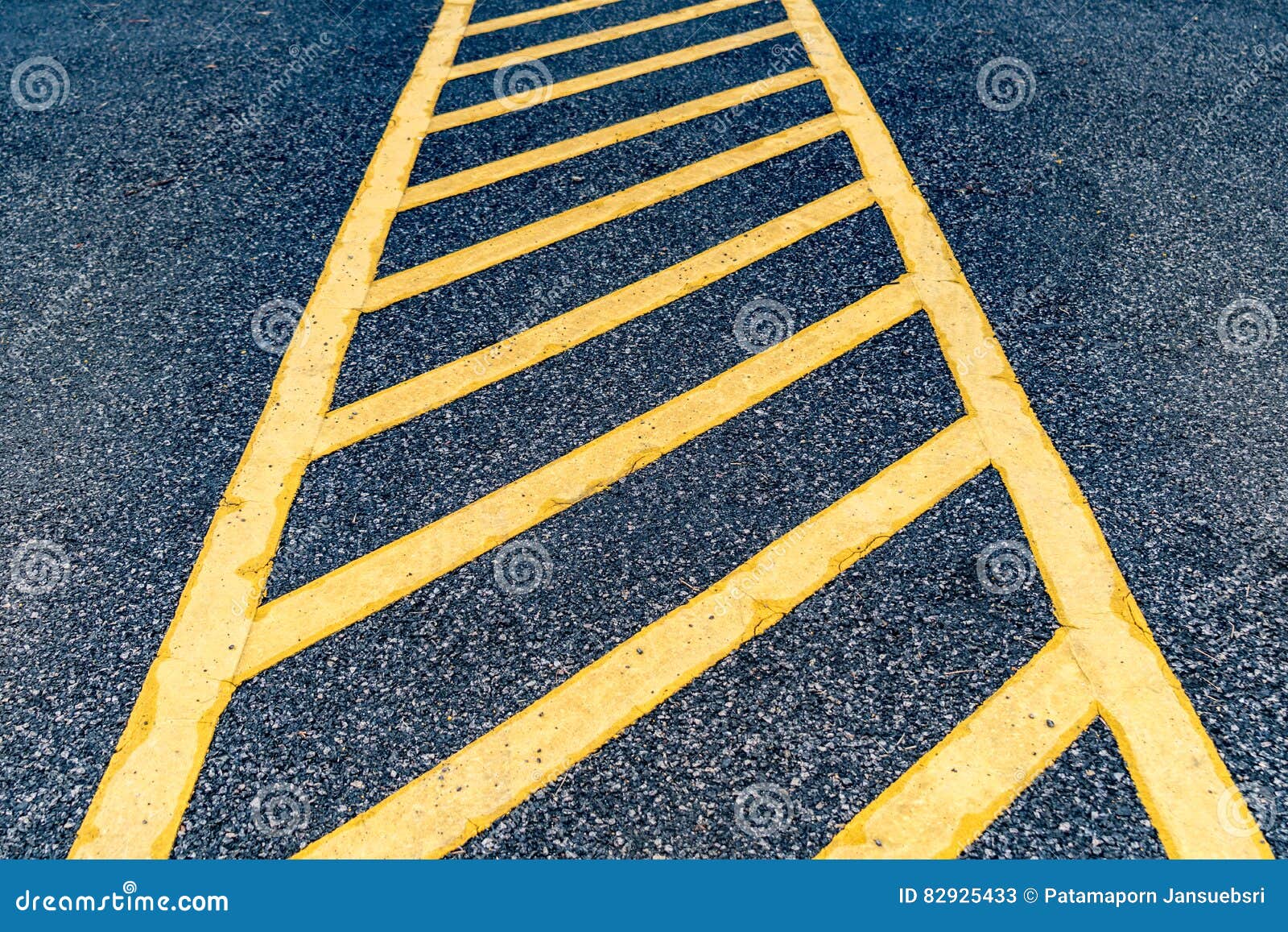 Asphalt Road with Yellow Line Stock Image Image of blue, landscape