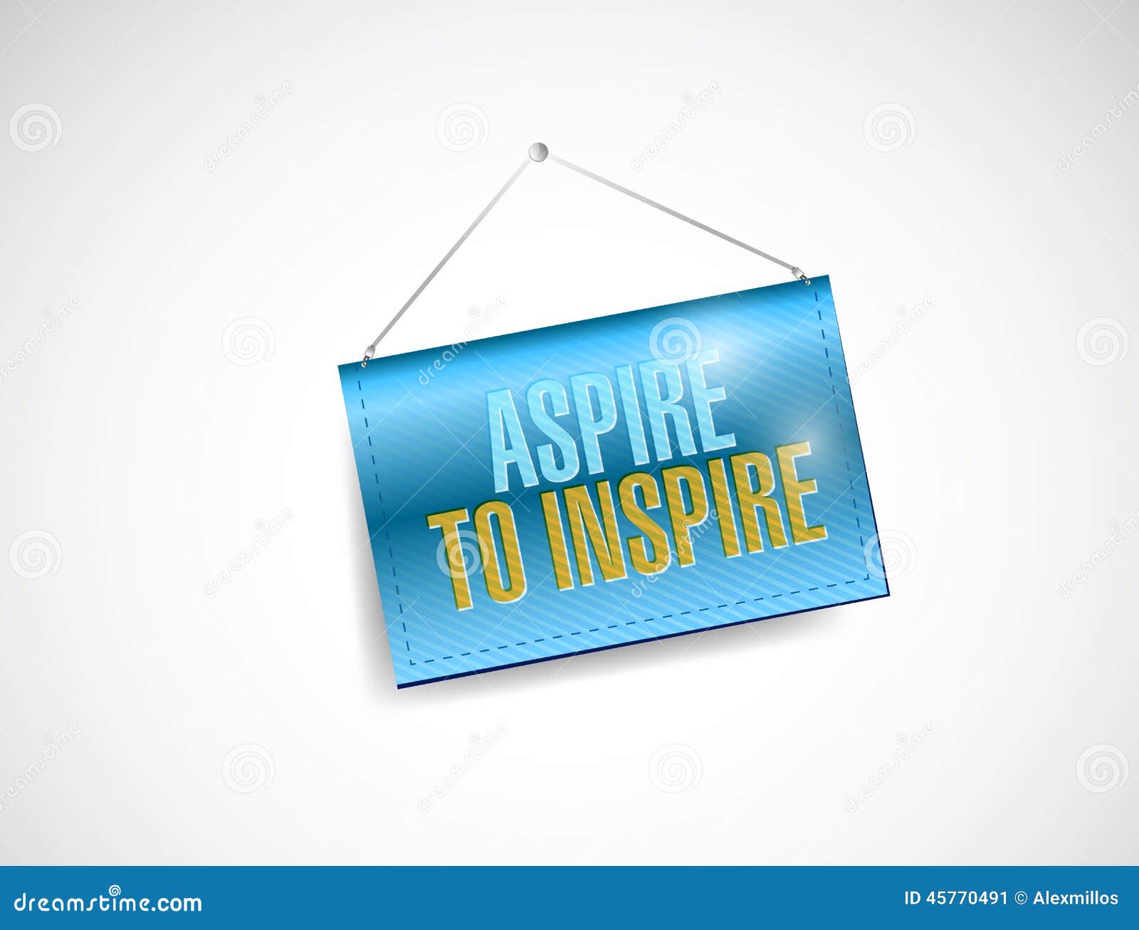aspire to inspire hanging banner