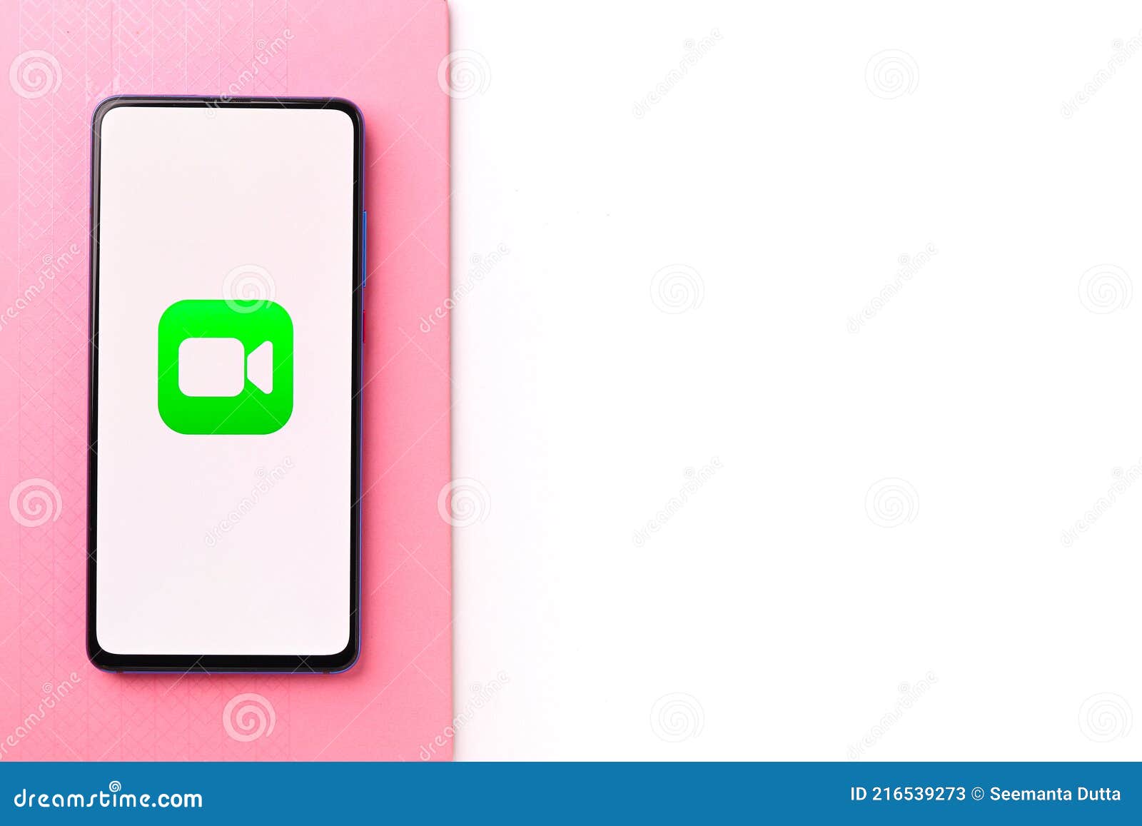 Assam, India - April 19, 2021 : FaceTime Logo on Phone Screen Stock