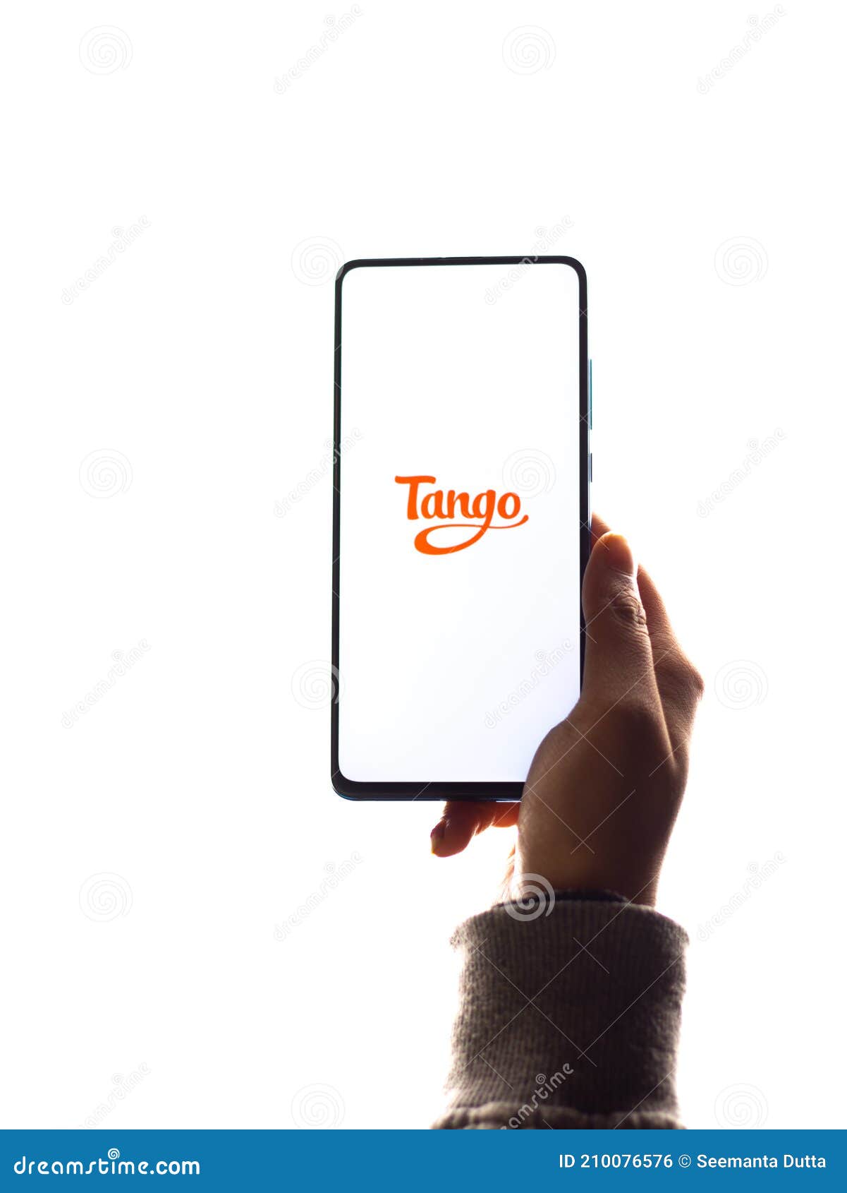 Assam, India January 31, 2021 Tango Logo on Phone Screen Stock