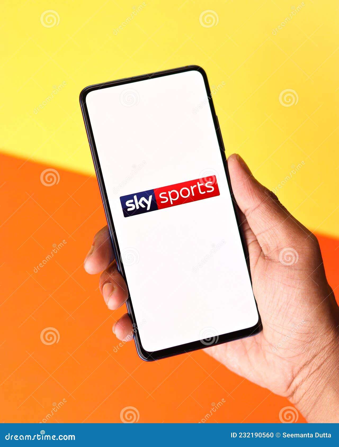 Assam India June 21 2021 Sky Sport TV Logo Auf Dem Bildschirm Bild Auf Dem Bildschirm