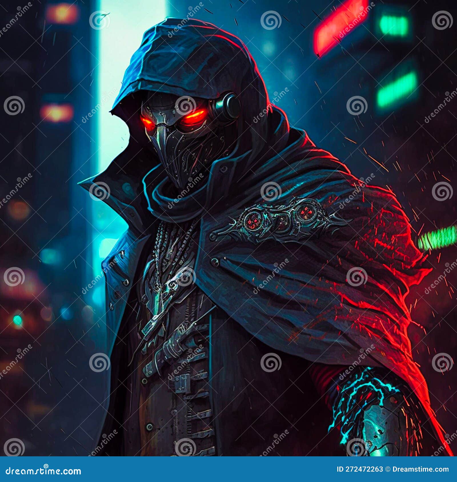 Assassin Cyberpunk Man, Generative AI Stock Illustration - Illustration of  ninjutsu, assassin: 272472263
