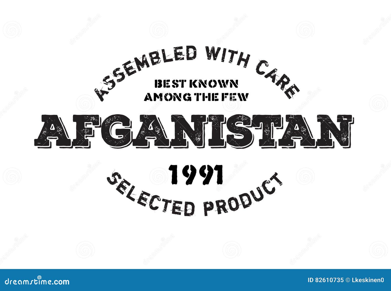 assembled in afganistan rubber stamp