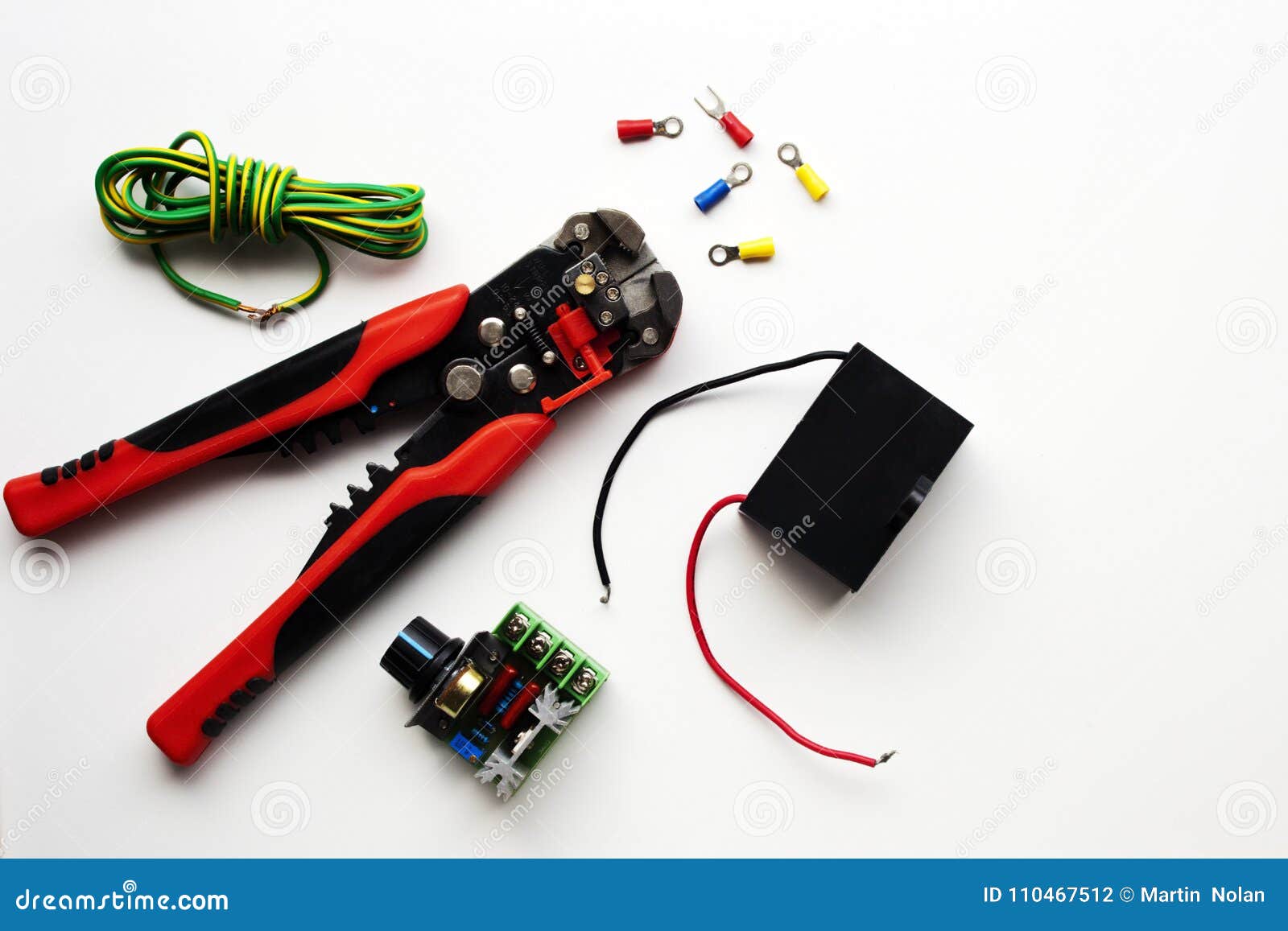 A Selection of Electrical Components Stock Photo Image of connection