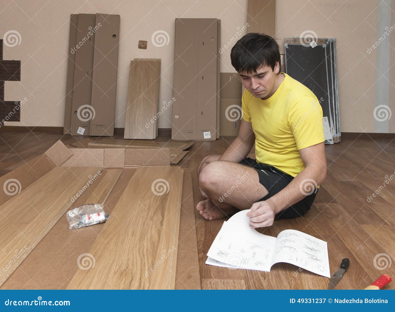 Assembling furniture stock image. Image of household 49331237