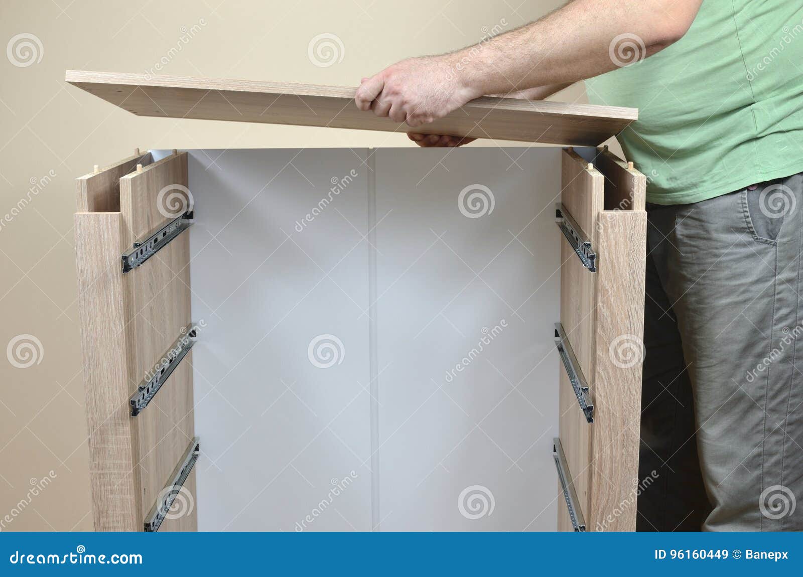 Assembling A New Dresser Stock Image Image Of Construction 96160449