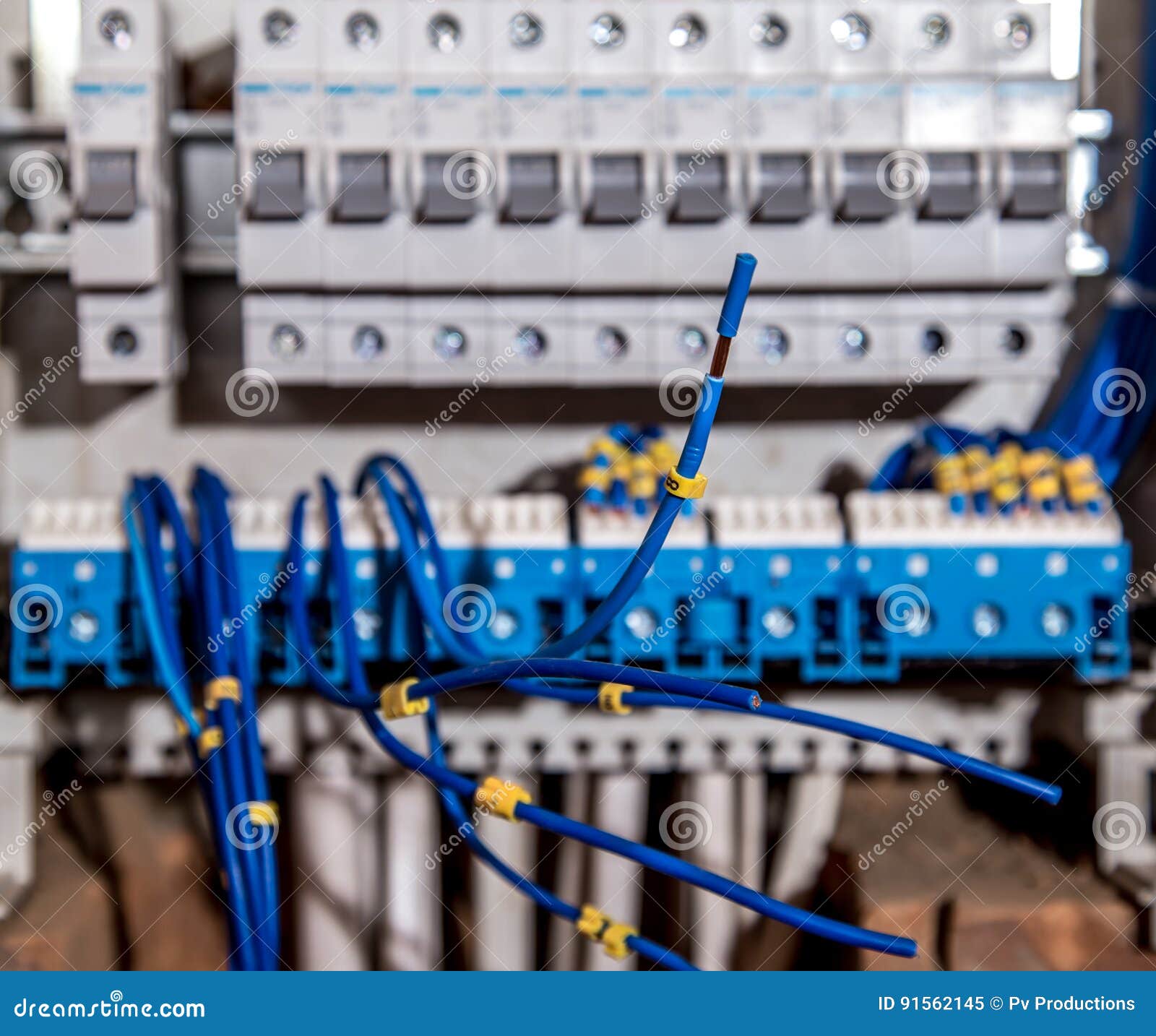 The Assembly of the Electrical Panel, Electrician Job, a Robot with