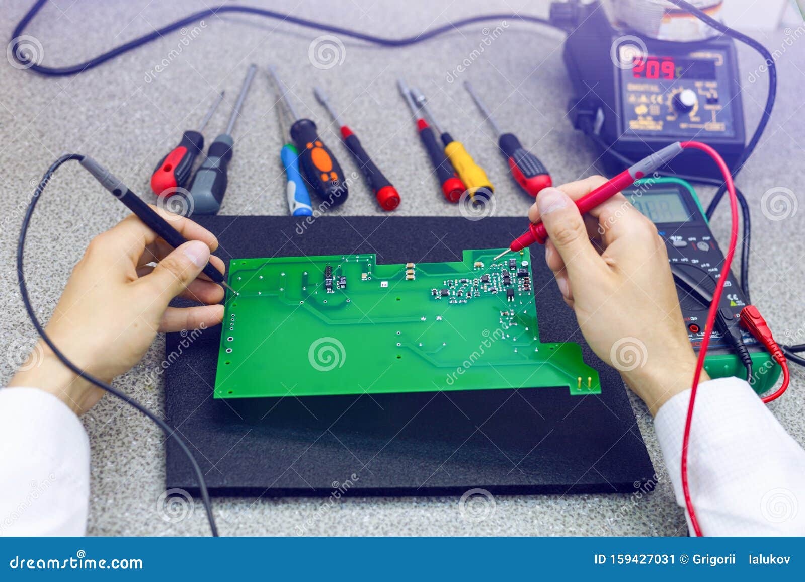Checking the Electronic Device. Assembly of Electronic Boards Stock