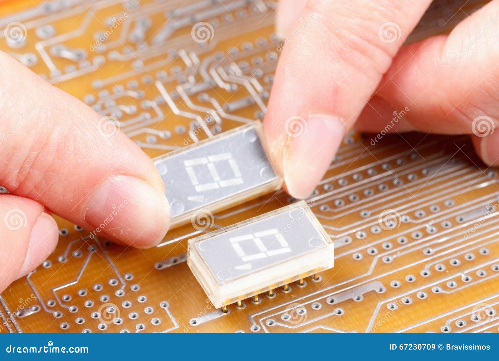Assembly of Electronic Components on Circuit Board Stock Image Image of closeup, integrated