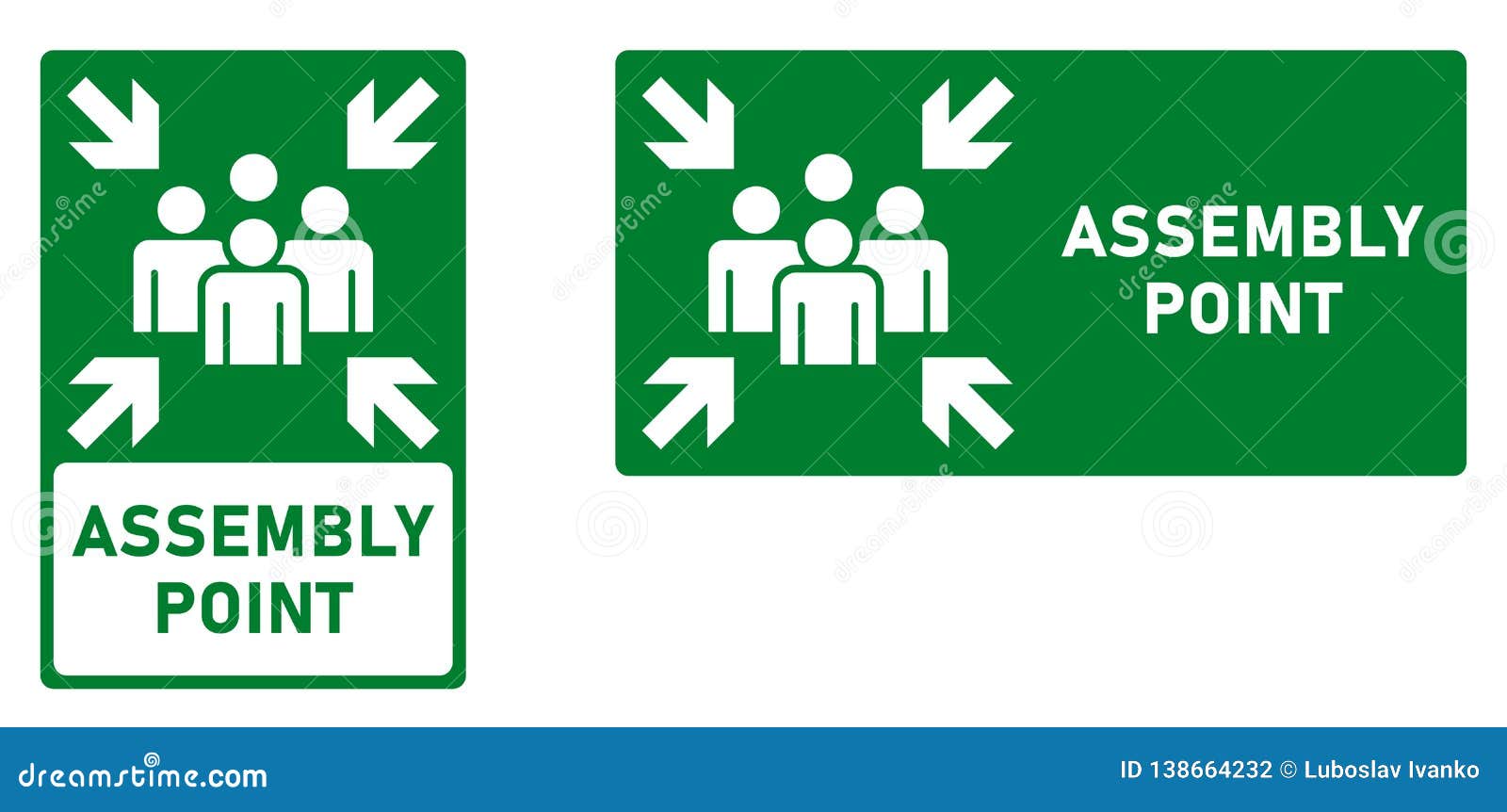 assembly / meeting point icon. vertical and horizontal version