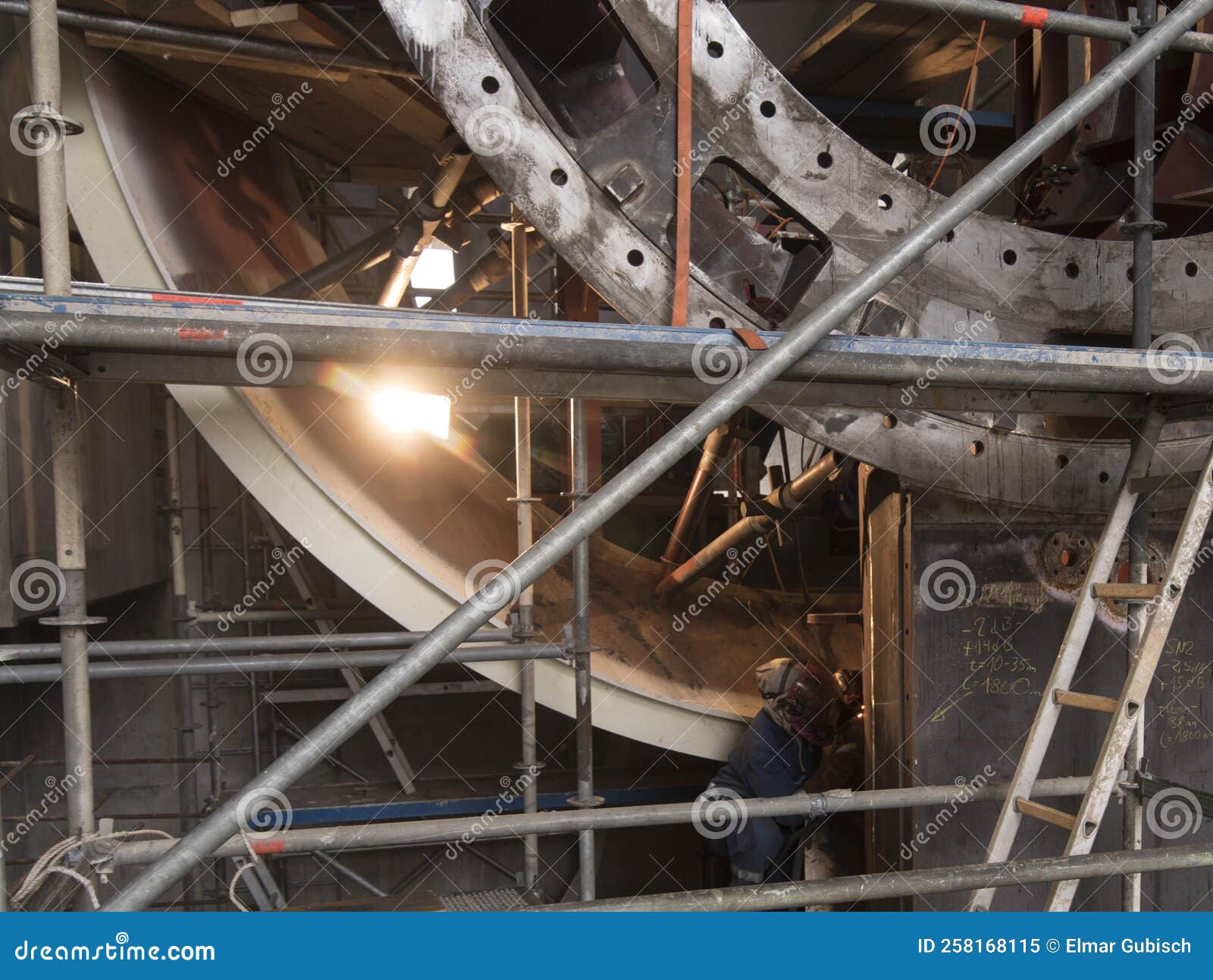 Assembly and Mounting in Steel Construction Stock Image Image of