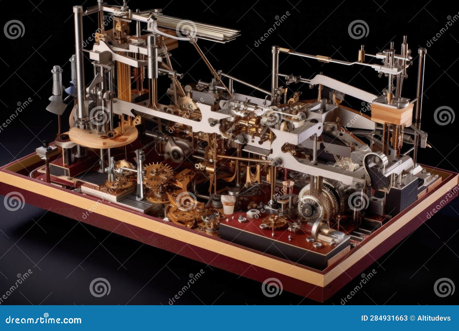 Assembly of Piano Pedals and Mechanism Stock Illustration