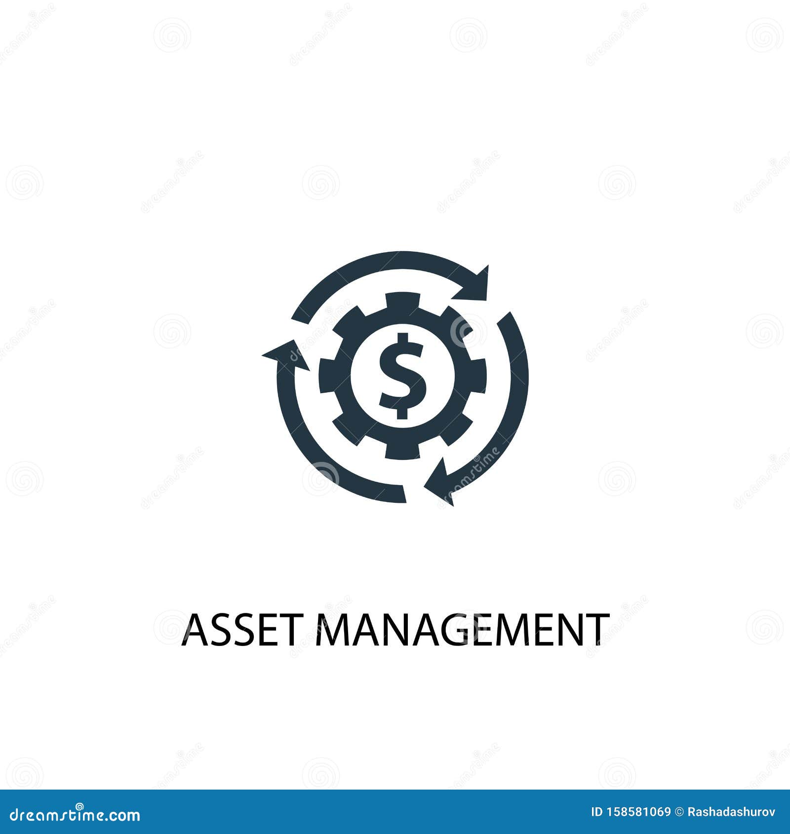 asset management icon. simple 