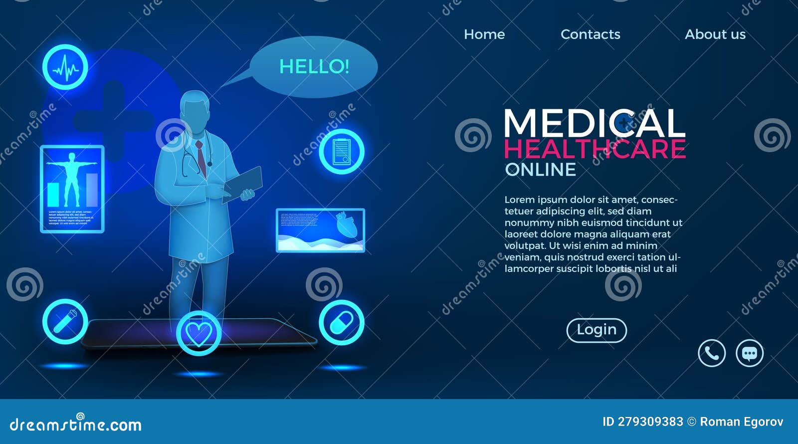 Design de aplicativo de consulta médica