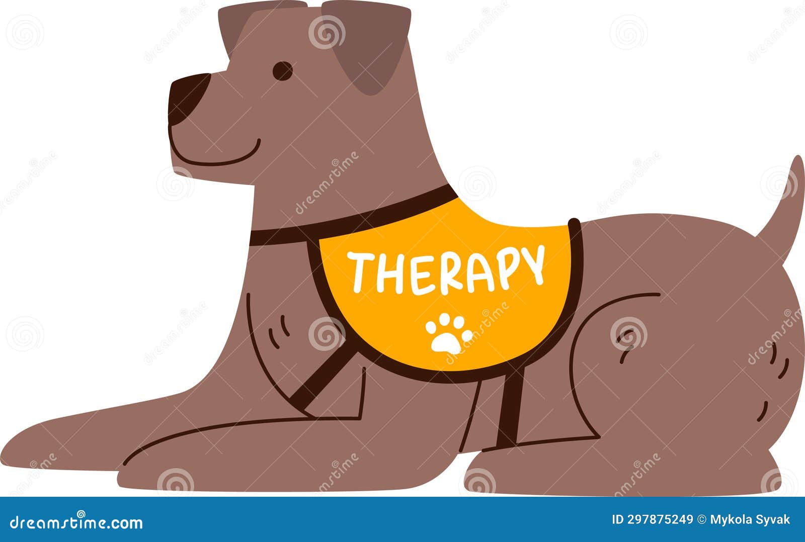 Assistance Dog Therapy stock illustration. Illustration of friend