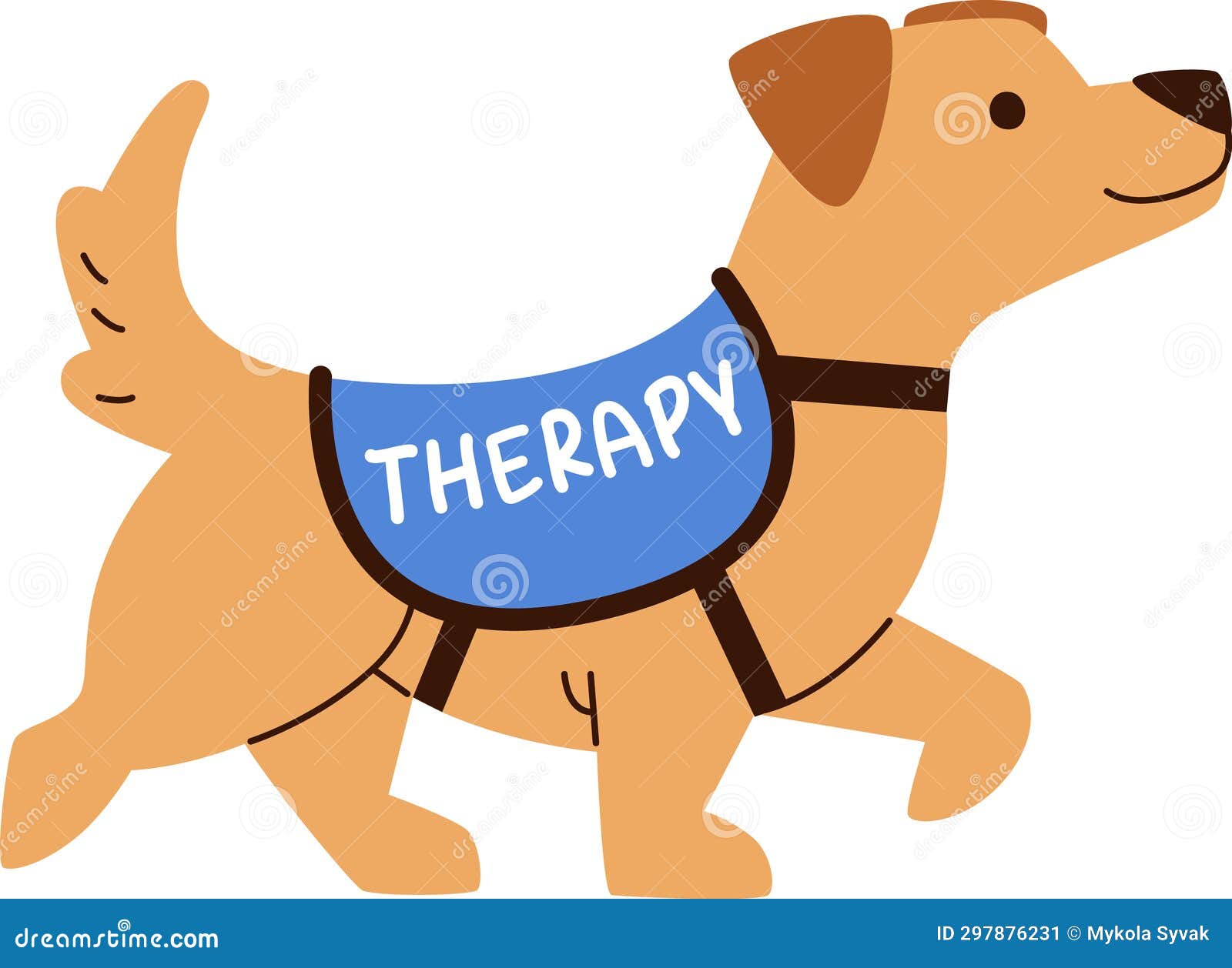 Assistance Dog Therapy stock illustration. Illustration of home 297876231
